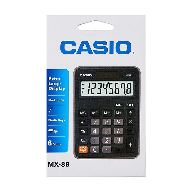 Calculadora mini-escritorio MX-8B Color negro-2