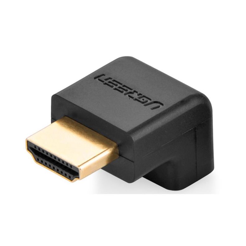 Adaptador Curvo HDMI 2.0 4K@60Hz M/H Down Negro HD112-0