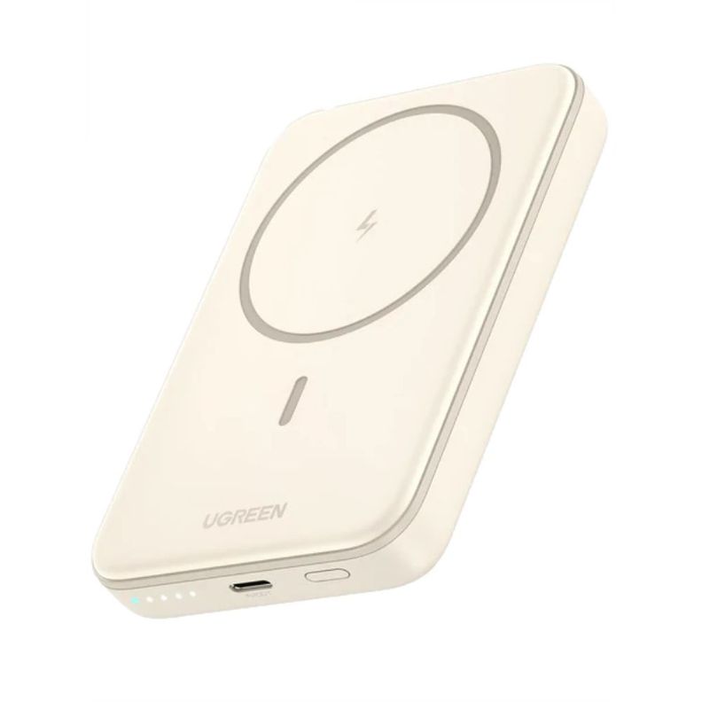 Batería Portátil Magnética 5.000Mah Mini Carga Inalámbrica 15W Blanco Ugreen Pb560-0