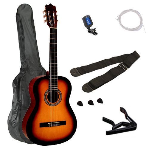 GUITARRA CLASICA 39 SET SUNBURST ALAGUEZ-1
