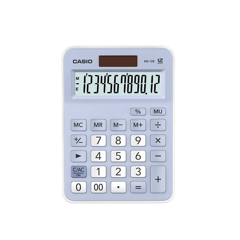 CALCULADORA SOBREMESA CASIO MX-12B-LB Blanco