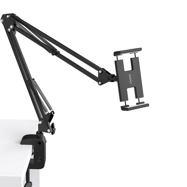 Soporte Universal Escritorio Tipo Brazo para Celular/Tablet (4-12.9 pulgadas) Negro-0