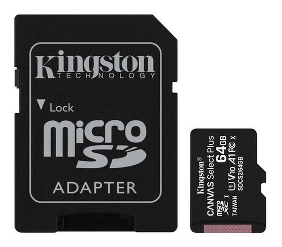 Tarjeta De Memoria Kingston Canvas Selectplus Adaptador 64gb-0