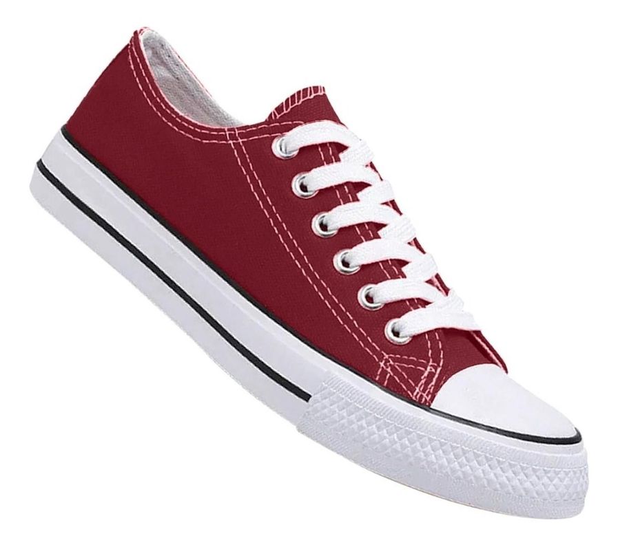 Zapatilla Urbana De Lona Unisex Casual - Burdeo - 7087-0