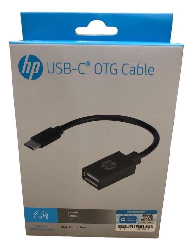 Adaptador Hp Usb-c A Usb3.0 Otg Modelo Dhc-tc113 Color Negro-1