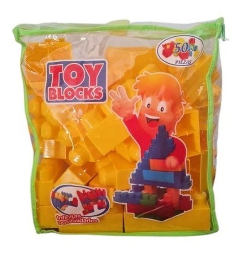 Bloques Entretenidos Fabricacion Chilena 50 Piezas Colores
