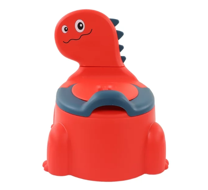Bacinica Infantil Diseño Dinosaurio - Primer Baño - Rojo-0