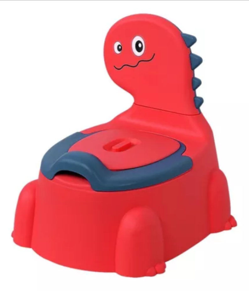 Bacinica Infantil Diseño Dinosaurio - Primer Baño - Rojo-1