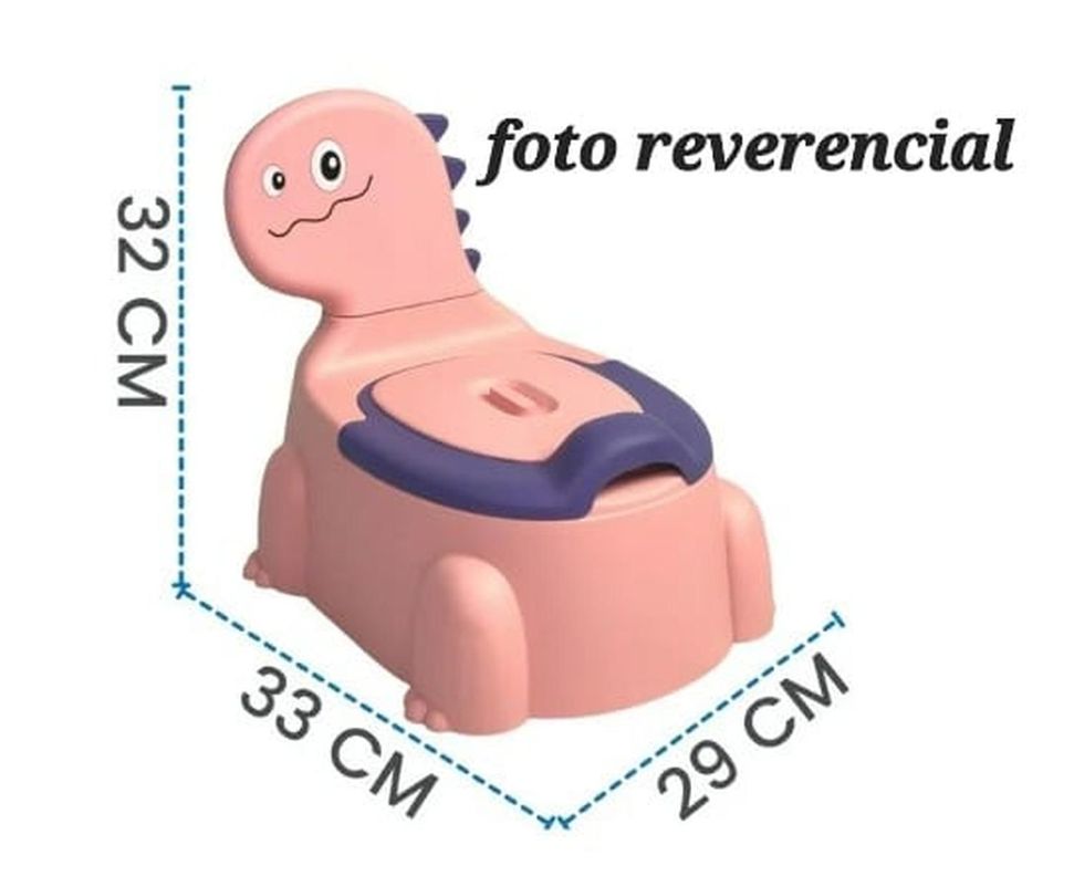 Bacinica Infantil Diseño Dinosaurio - Primer Baño - Rojo-2