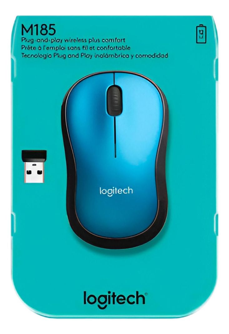 Mouse Logitech M185 Inalambrico Blue Color Azul-3