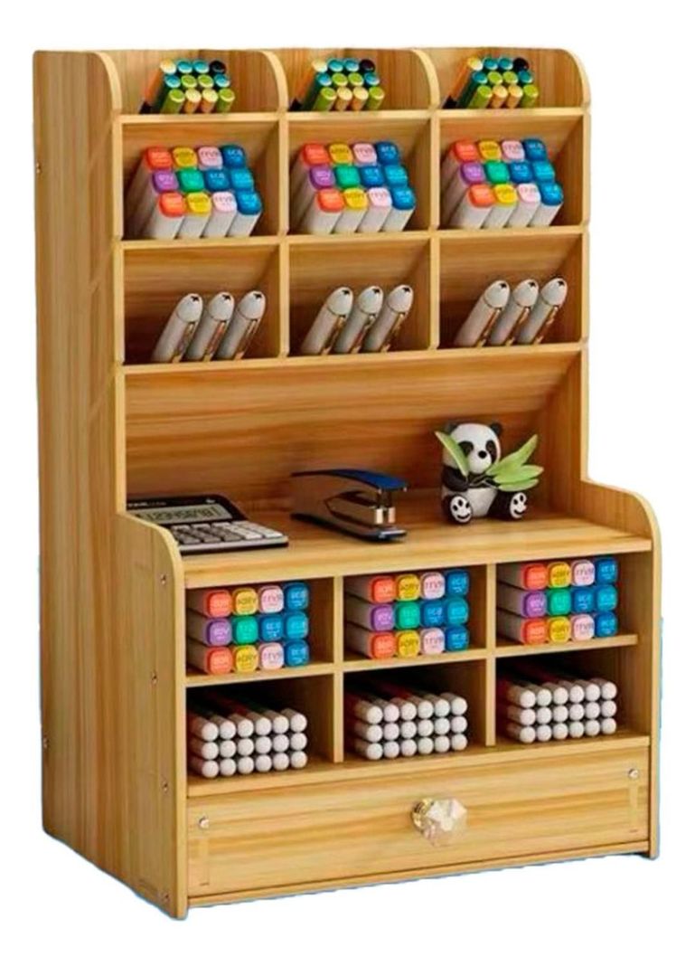 Organizador Escritorio-oficina Portalápices Multiuso 15 Comp-0