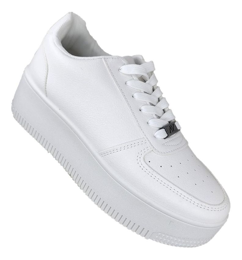 Zapatillas Urbanas Plataforma Tendencia Juvenil 3136 Blanco-0