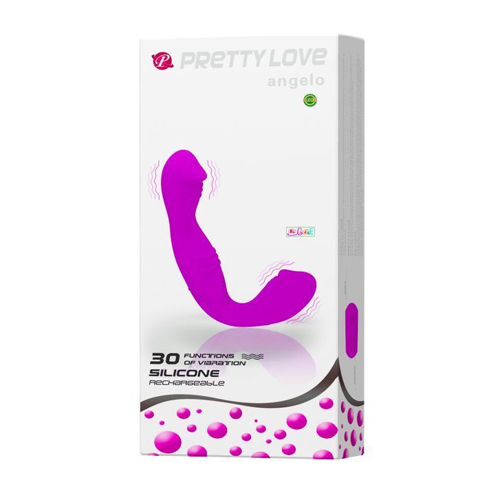 Vibrador Doble Strapon Angelo Recargable 30 Ritmos-0