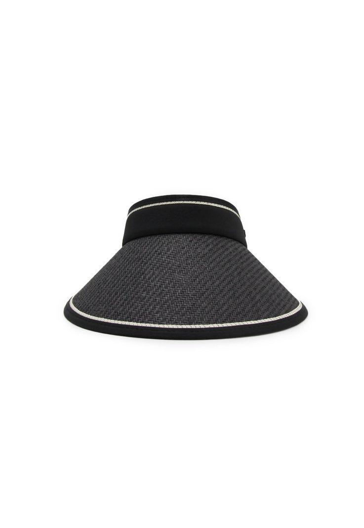 Visera rafia borde tela Accesoría-2