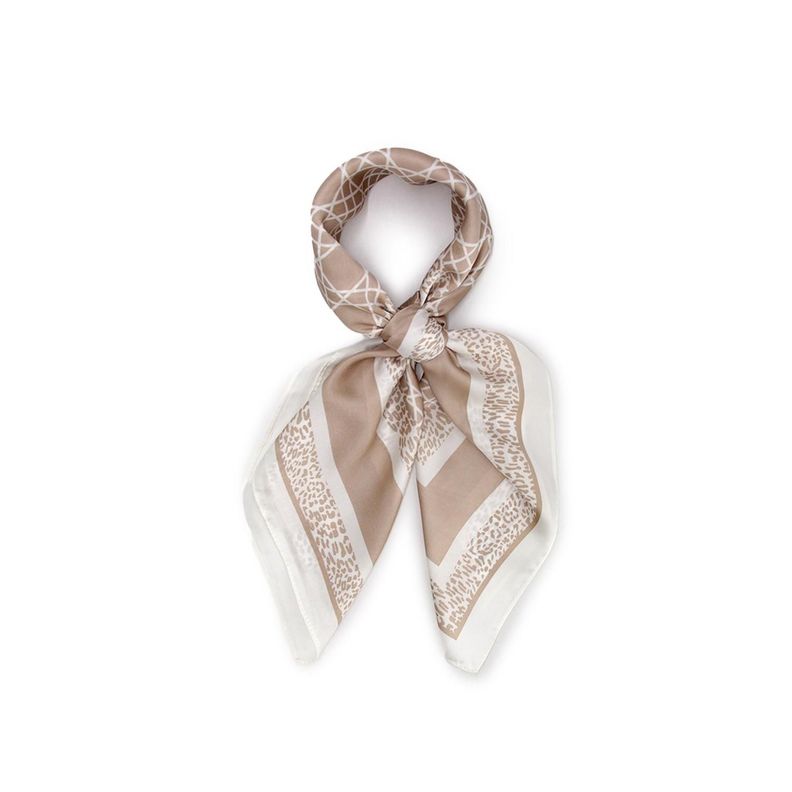 Pañuelo de mujer estampado geométrico satín