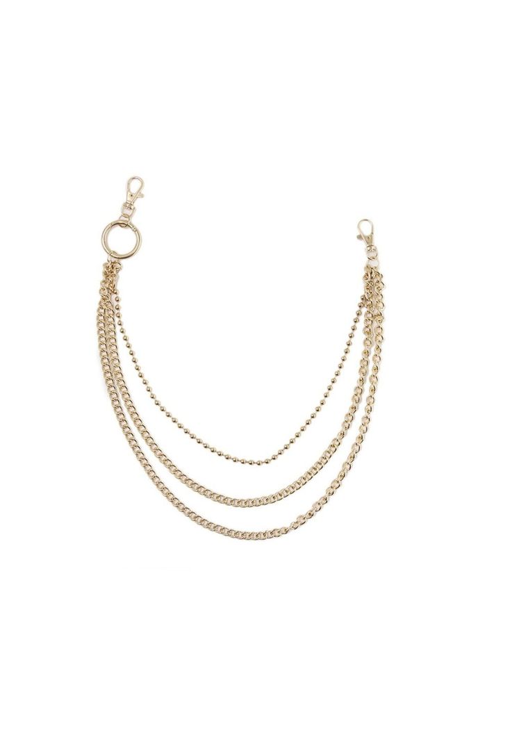 Cadena triple Plateado-0