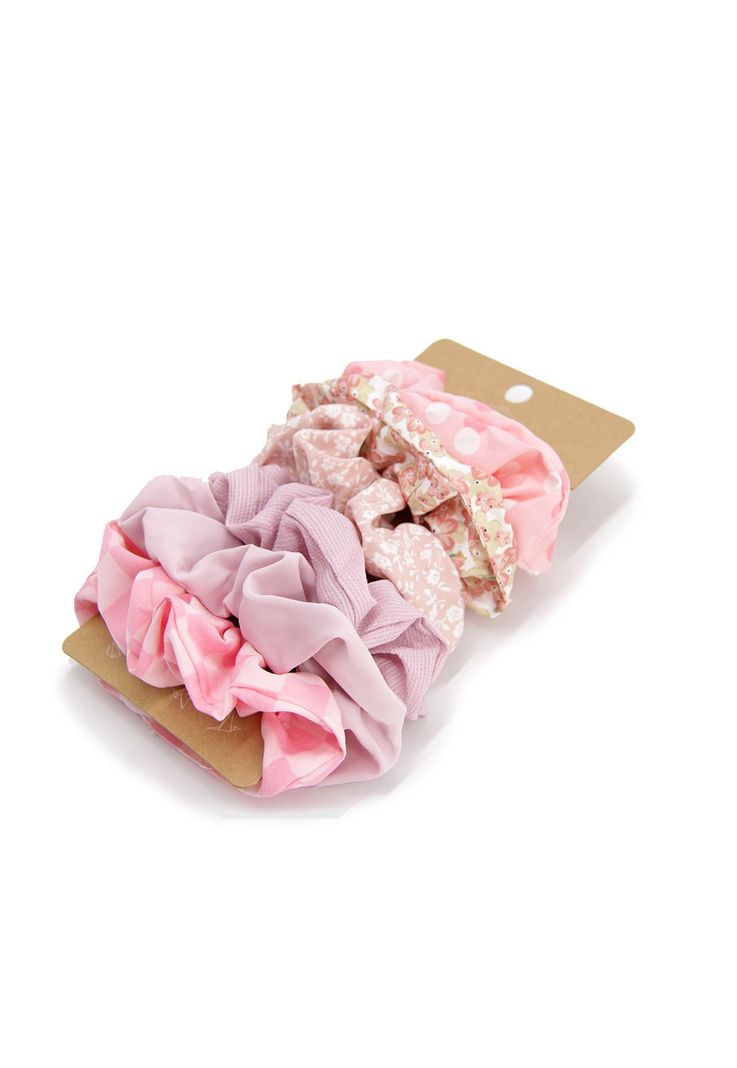 Set scrunchies rosa Accesoría-1
