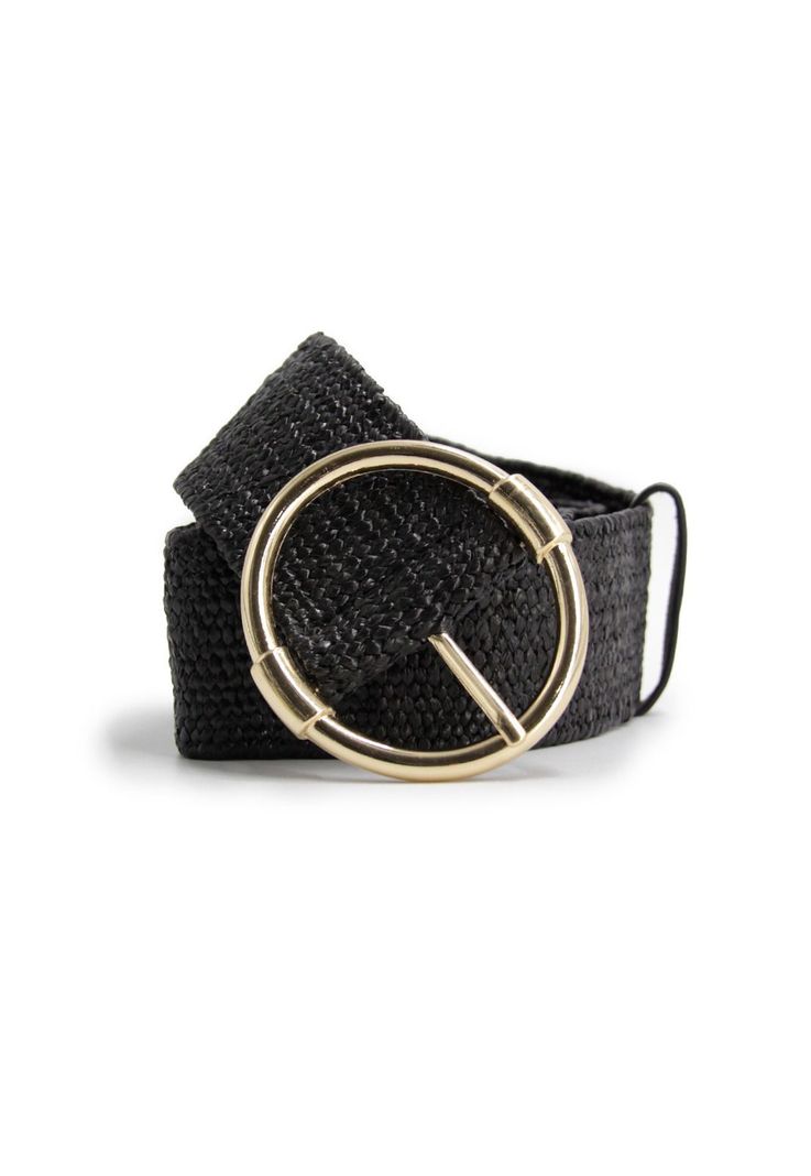 Cinturon elasticado hebilla ovalada metalica Accesoría-0