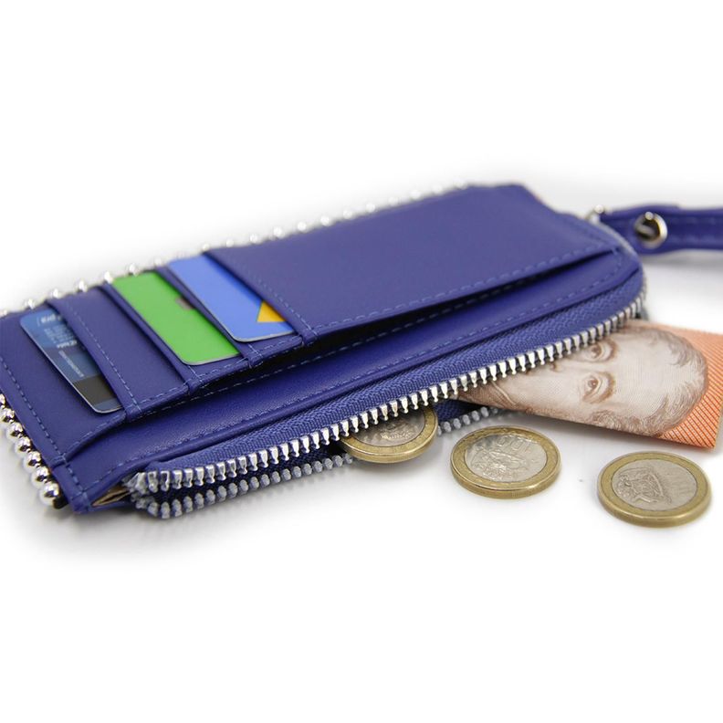 Tarjetero monedero diseño de tachas y strap-2