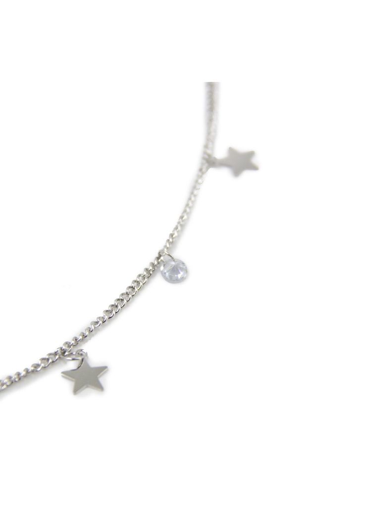 Cinturón de cadena estrellas Accesoría Plateado-1