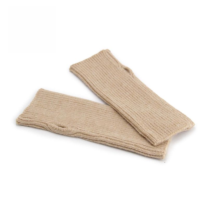 Guantes mitones largos de lana-1