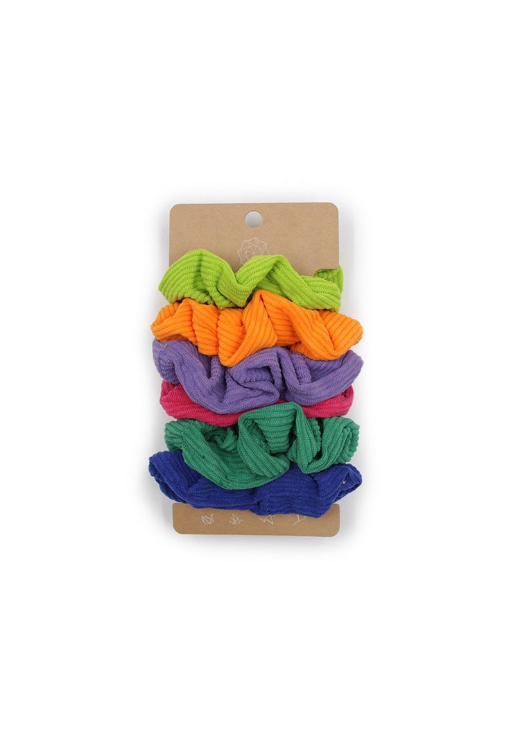 Set scrunchies cotelé 10 cm-0