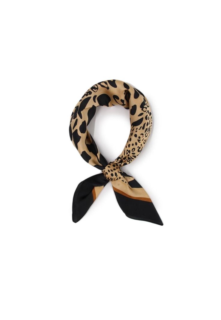 Pañuelo seda corto animal print Accesoria-0
