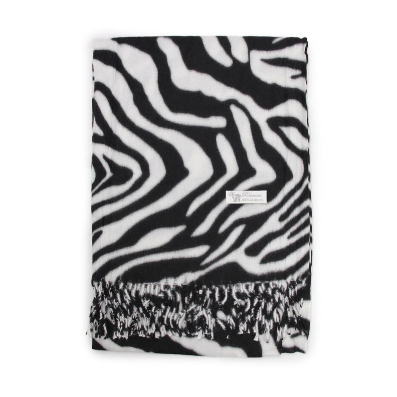 Bufanda cashmere estampado cebra 210gr-1