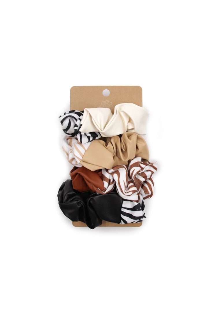 Set de scrunchies cuerina animal print-0