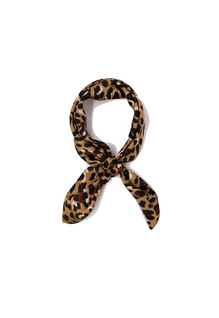 Pañuelo animal print seda corto 70 x 70cm -0