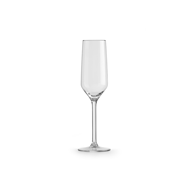 SET 6 COPAS FLAUTA CARRE 225ML Transparente