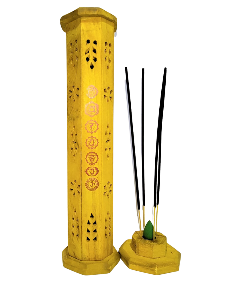Torre porta incienso Amarilla + incienso HEM-0