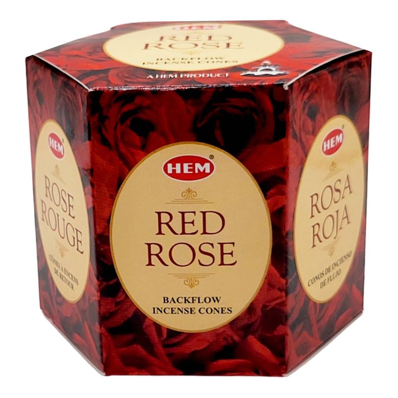 Conos de Incienso para Cascada Rosa Roja 40 unidades - HEM-0