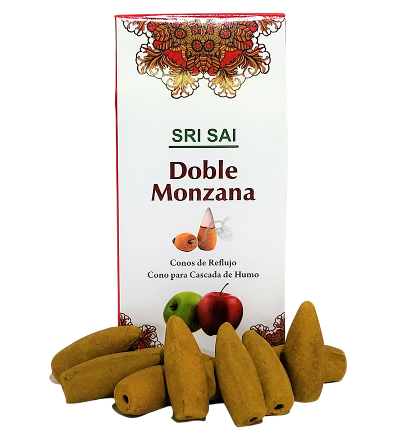 Conos de Incienso Cascada Doble Manzana - SRI SAI-0