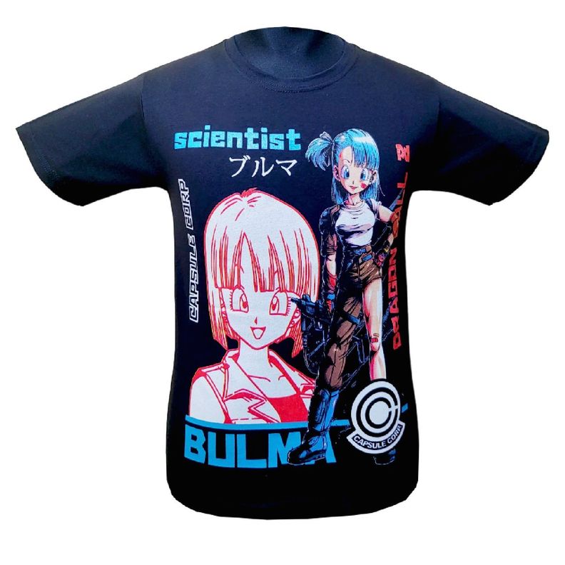 Polera Dragón Ball Z Bulma Doble Estampado-0