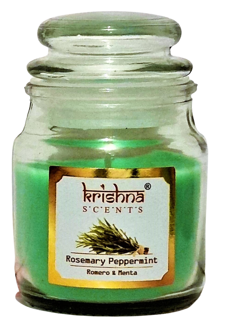 Vela Aromática Romero Menta - Krishna-0