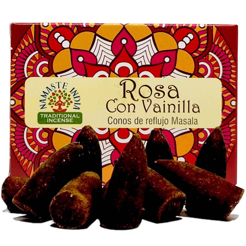 Conos de Incienso Cascada Rosa con Vainilla - Namaste-0