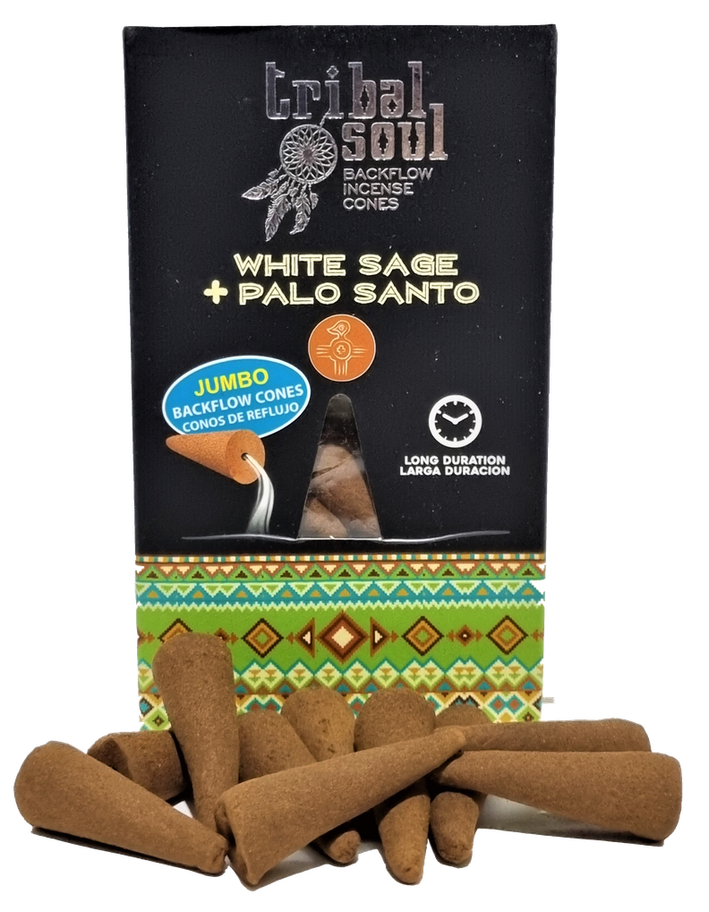 Incienso Cascada Salvia Blanca + Palo Santo - Tribal Soul-0