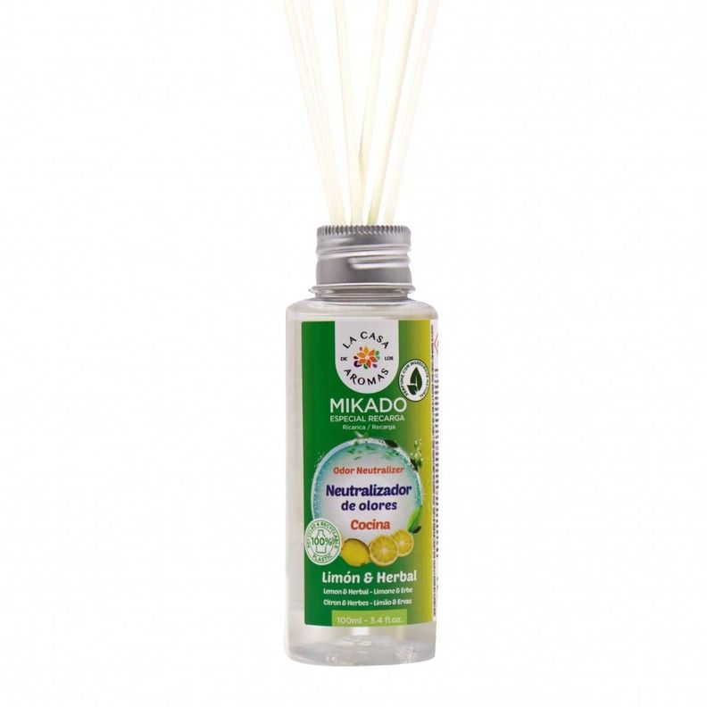 Ambientador Mikado Neutraliza Olor Cocina 100ml Limon & Herbal-0