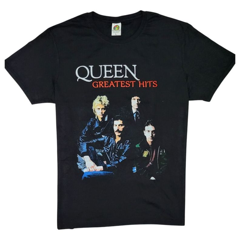 Polera Queen Greatest Hits Doble Estampado-0