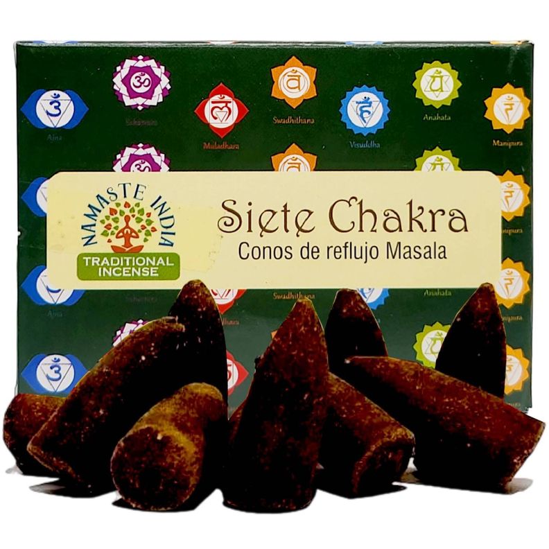 Conos de Incienso Cascada Siete Chakra - Namaste-0