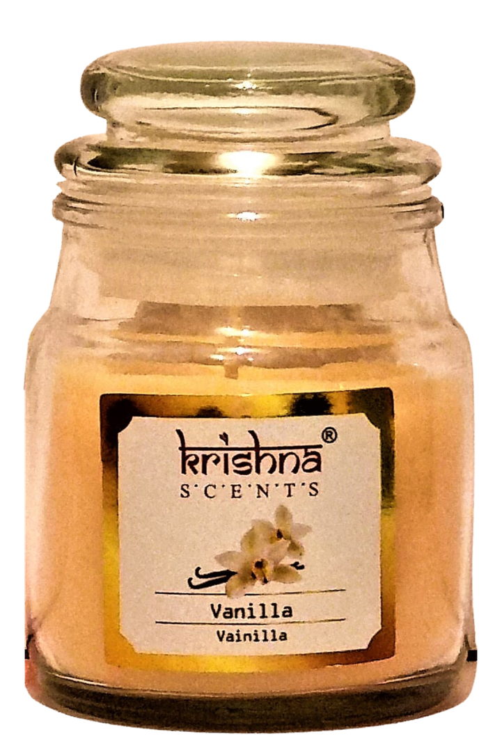 Vela Aromática Vainilla Vidrio - Krishna-0