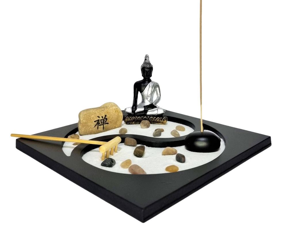 Jardín Zen Buda Plateado-0