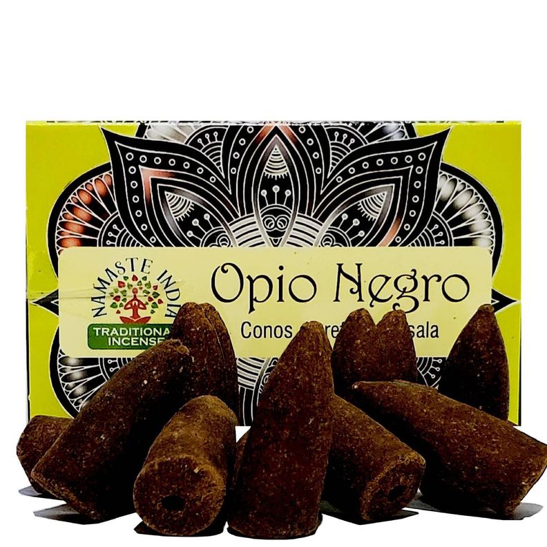 Conos de Incienso Cascada Opio Negro - Namaste-0