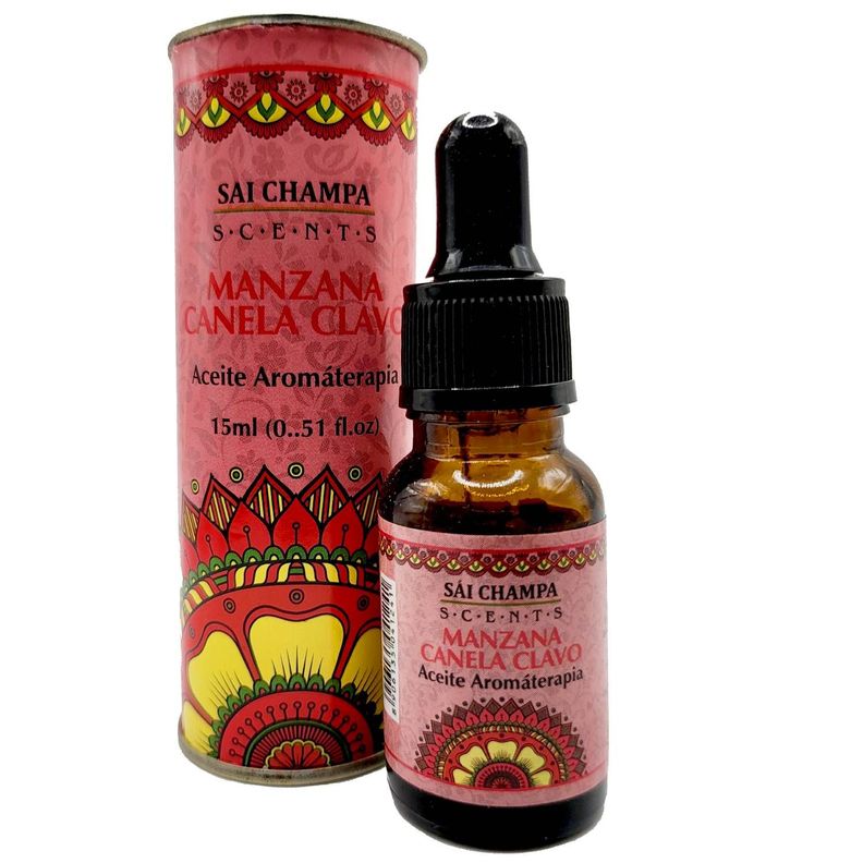 Aceite Aromaterapia Manzana Canela Clavo - Sai Champa-0