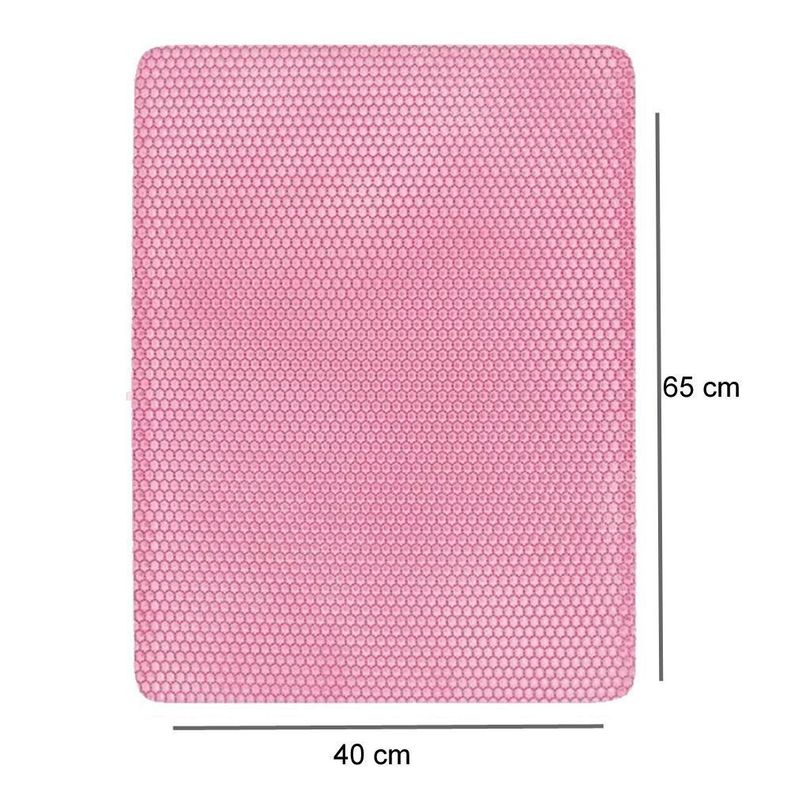 Alfombra Impermeable Salida Arenero Gato 45x65cm - Rosado-4