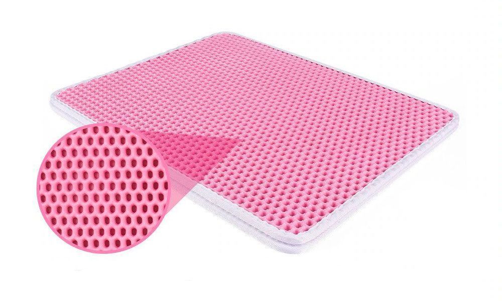 Alfombra Impermeable Salida Arenero Gato 45x65cm - Rosado-0