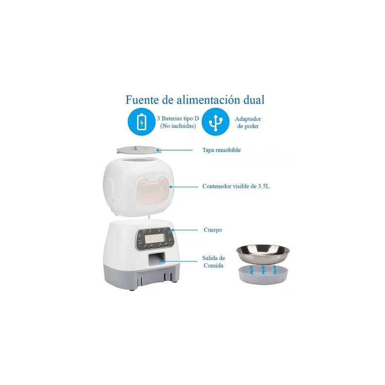 Comedero Automatico Dispensador Inteligente Gato Perro-1