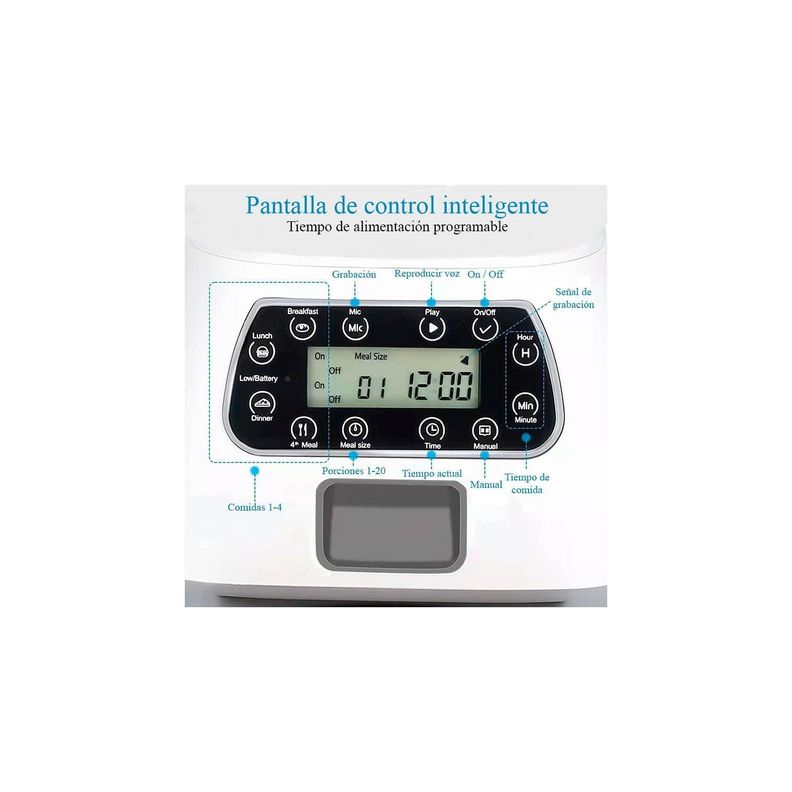 Comedero Automatico Dispensador Inteligente Gato Perro-2