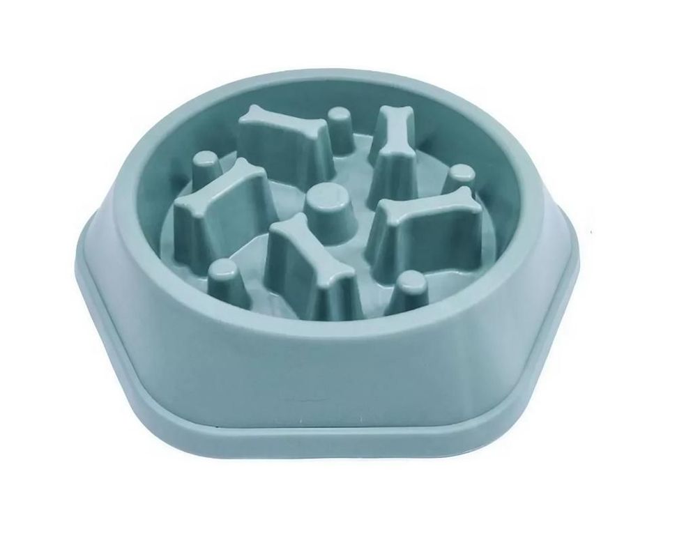 Plato de Comida Para mascotas Ansiosas Verde 22cm-0